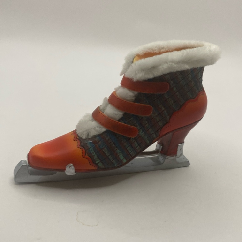 Ashton Drake miniature shoe collection victorian style boot skate resin 4”